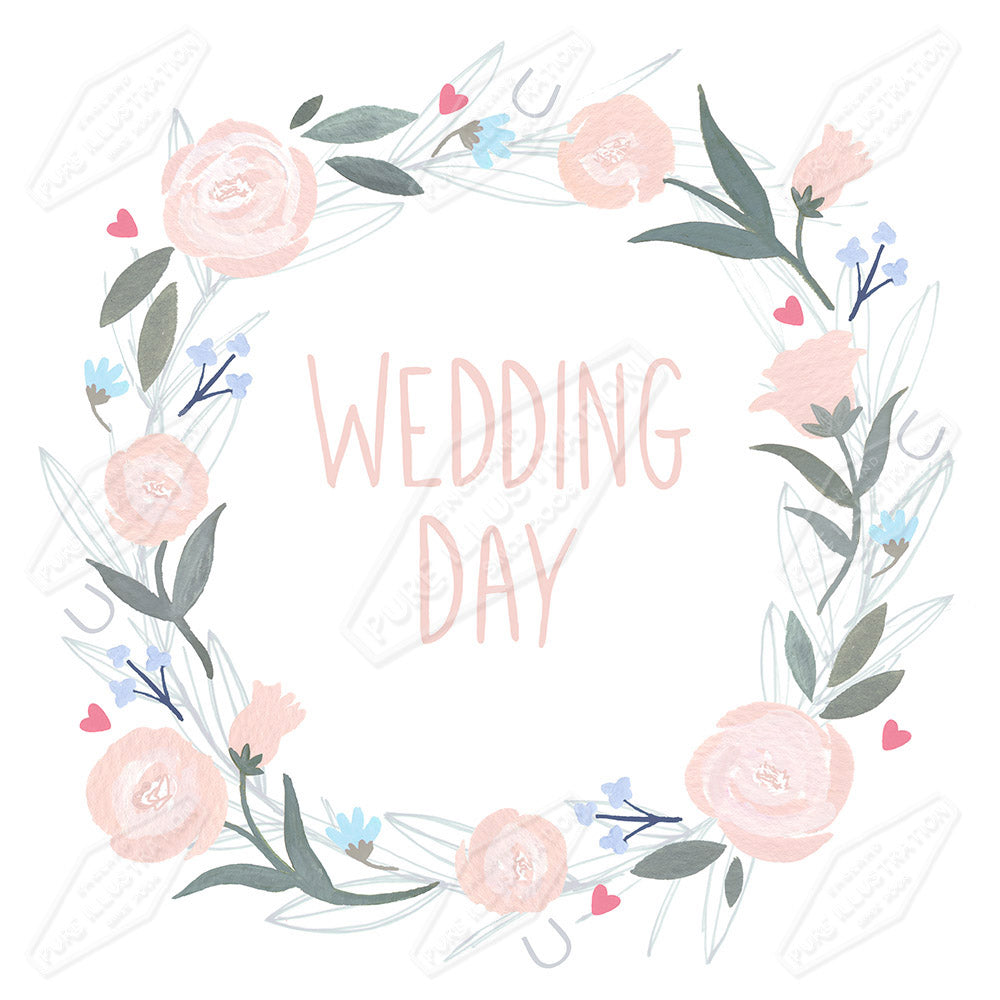 00032480SSN- Sian Summerhayes is represented by Pure Art Licensing Agency - Wedding Greeting Card Design