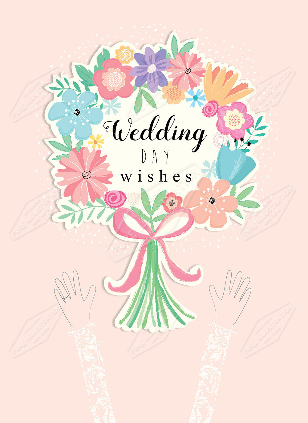 00032536AMC - Amanda McDonough is represented by Pure Art Licensing Agency - Wedding Greeting Card Design