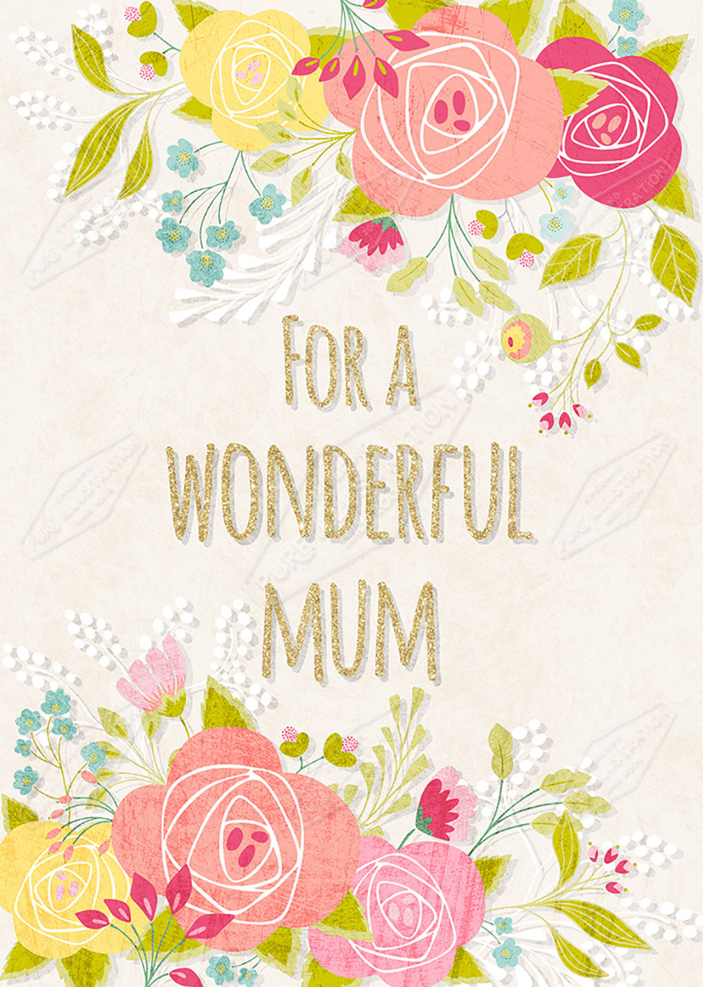 Mother's Day Flowers Design by Gill Eggleston for Pure Art Licensing Agency & Surface Design Studio