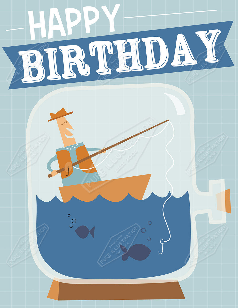 00032572RSW - Luke Swinney is represented by Pure Art Licensing Agency - Birthday Greeting Card Design