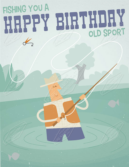 00032574RSW - Luke Swinney is represented by Pure Art Licensing Agency - Birthday Greeting Card Design