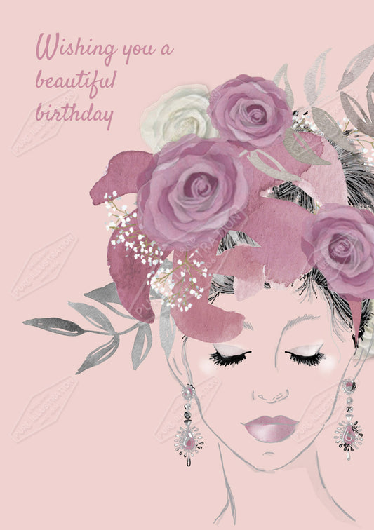 00032730KSP- Kerry Spurling is represented by Pure Art Licensing Agency - Birthday Greeting Card Design