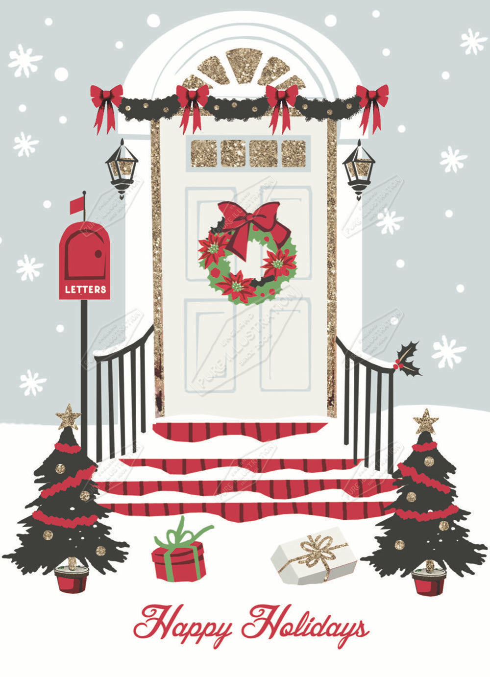 00032816DEV - Deva Evans is represented by Pure Art Licensing Agency - Christmas Greeting Card Design