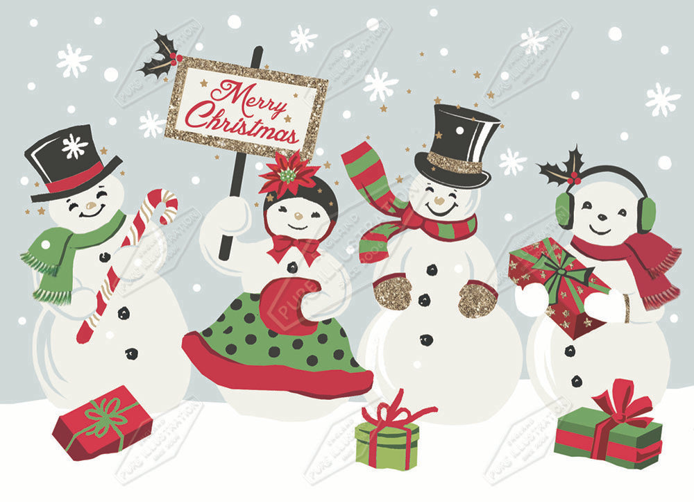 00032817DEV - Deva Evans is represented by Pure Art Licensing Agency - Christmas Greeting Card Design