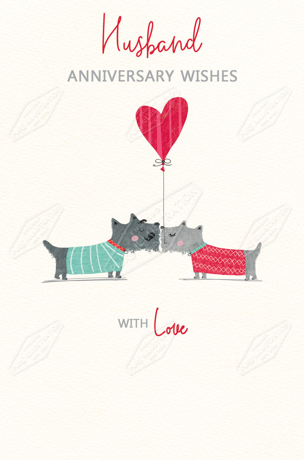 Anniversary Greeting Card Design by Cory Reid for Pure Art Licensing Agency & Surface Design Studio