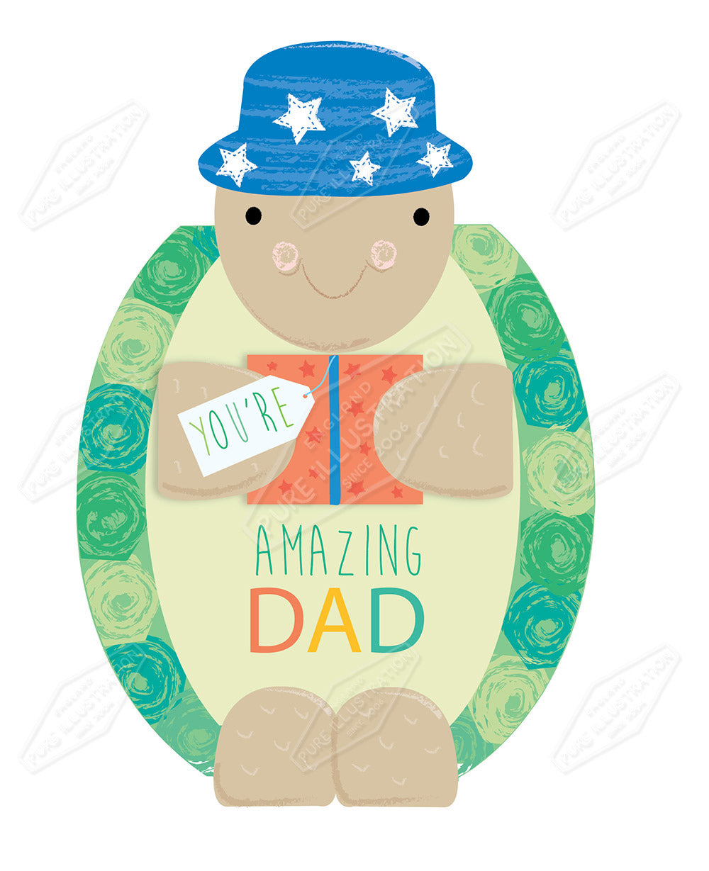 00032841AMC - Amanda McDonough is represented by Pure Art Licensing Agency - Father's Day Greeting Card Design
