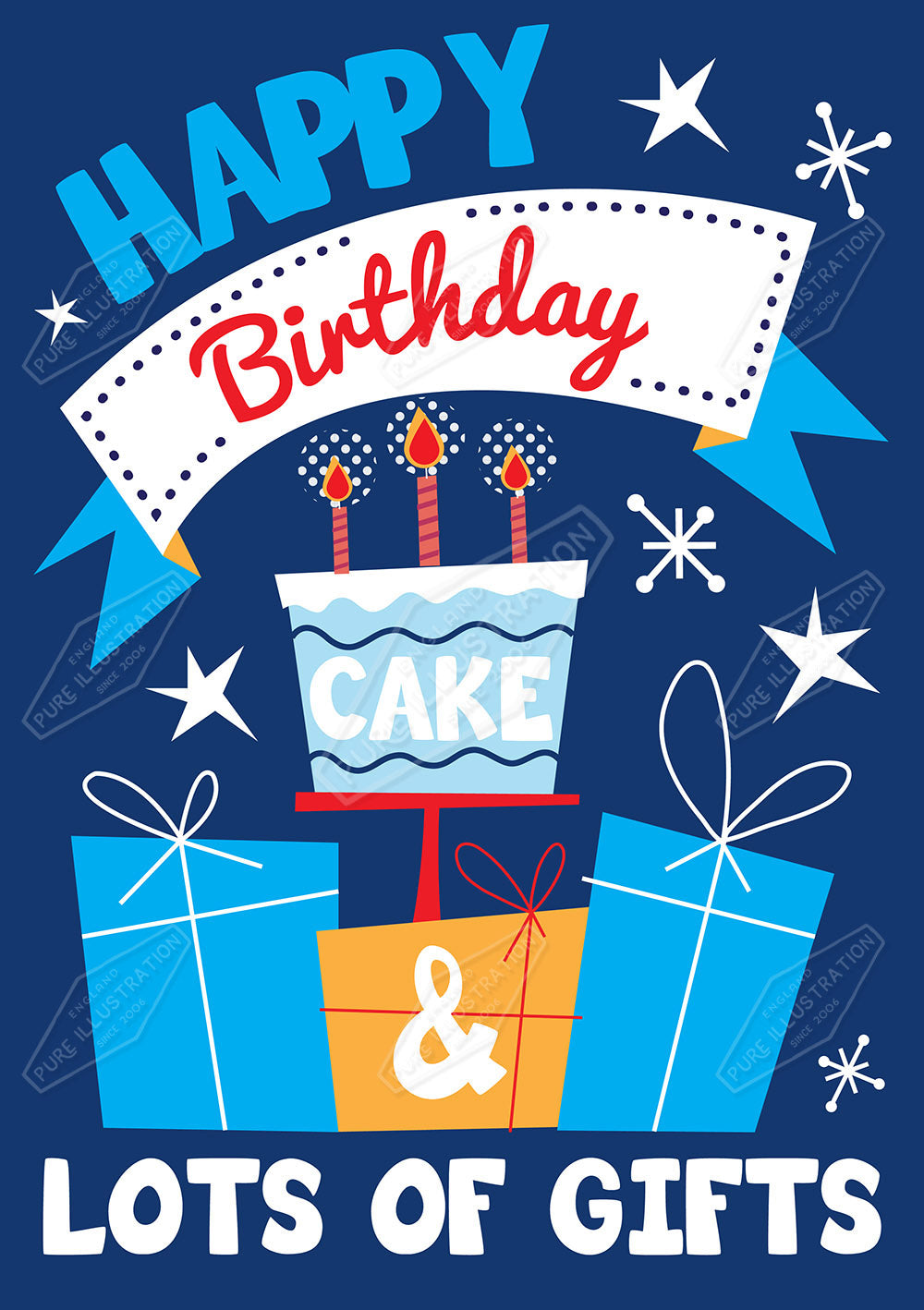00032870RSW - Luke Swinney is represented by Pure Art Licensing Agency - Birthday Greeting Card Design