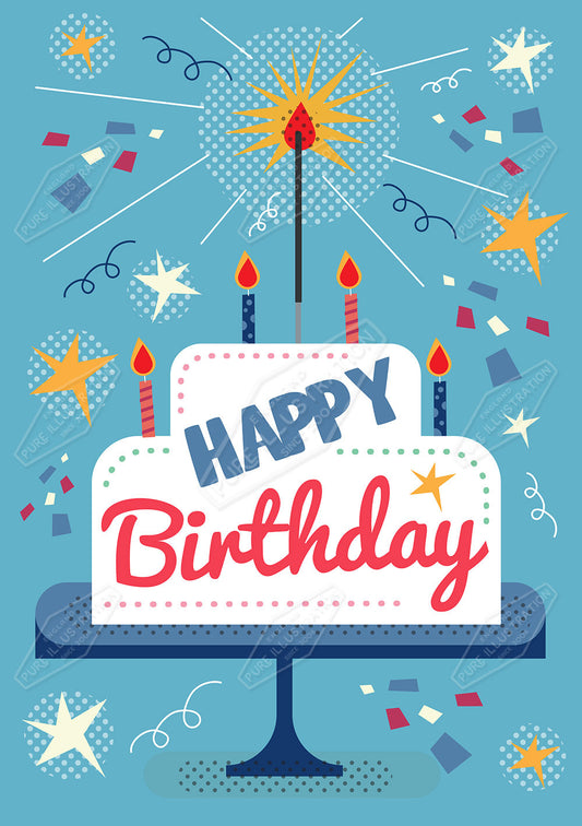 00032873RSW - Luke Swinney is represented by Pure Art Licensing Agency - Birthday Greeting Card Design
