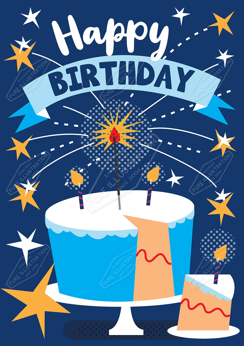 00032880RSW - Luke Swinney is represented by Pure Art Licensing Agency - Birthday Greeting Card Design