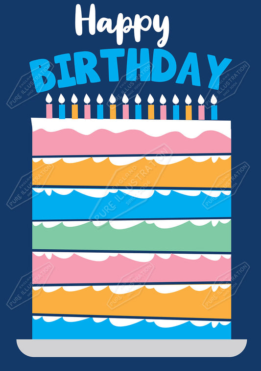 00032881RSW - Luke Swinney is represented by Pure Art Licensing Agency - Birthday Greeting Card Design
