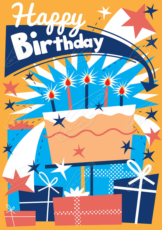 00032882RSW - Luke Swinney is represented by Pure Art Licensing Agency - Birthday Greeting Card Design
