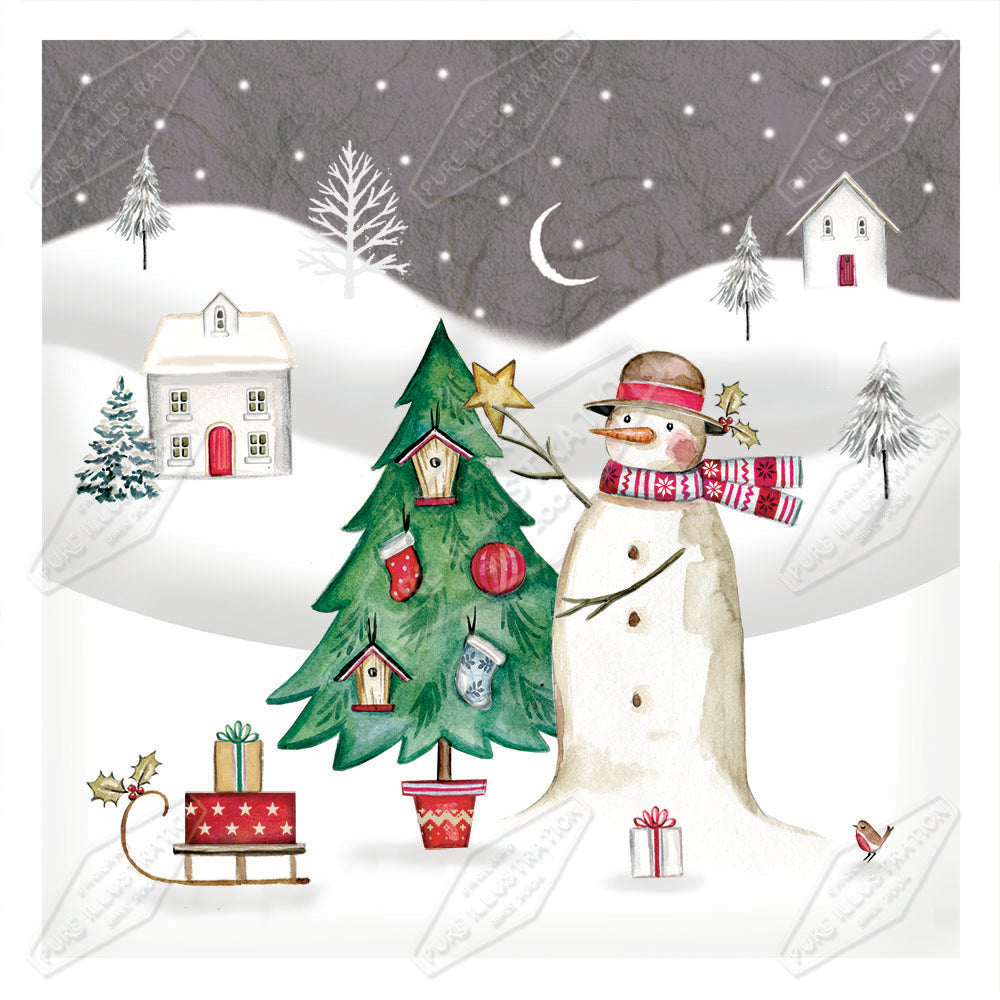 00032902DEV - Deva Evans is represented by Pure Art Licensing Agency - Christmas Greeting Card Design
