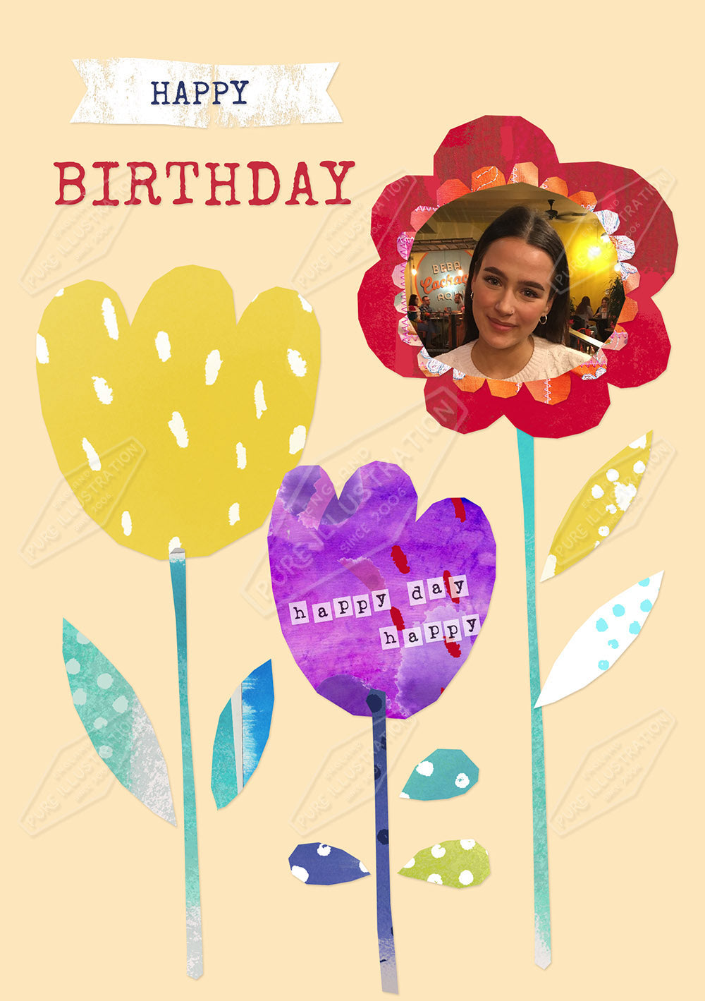 00033178KSP- Kerry Spurling is represented by Pure Art Licensing Agency - Birthday Greeting Card Design