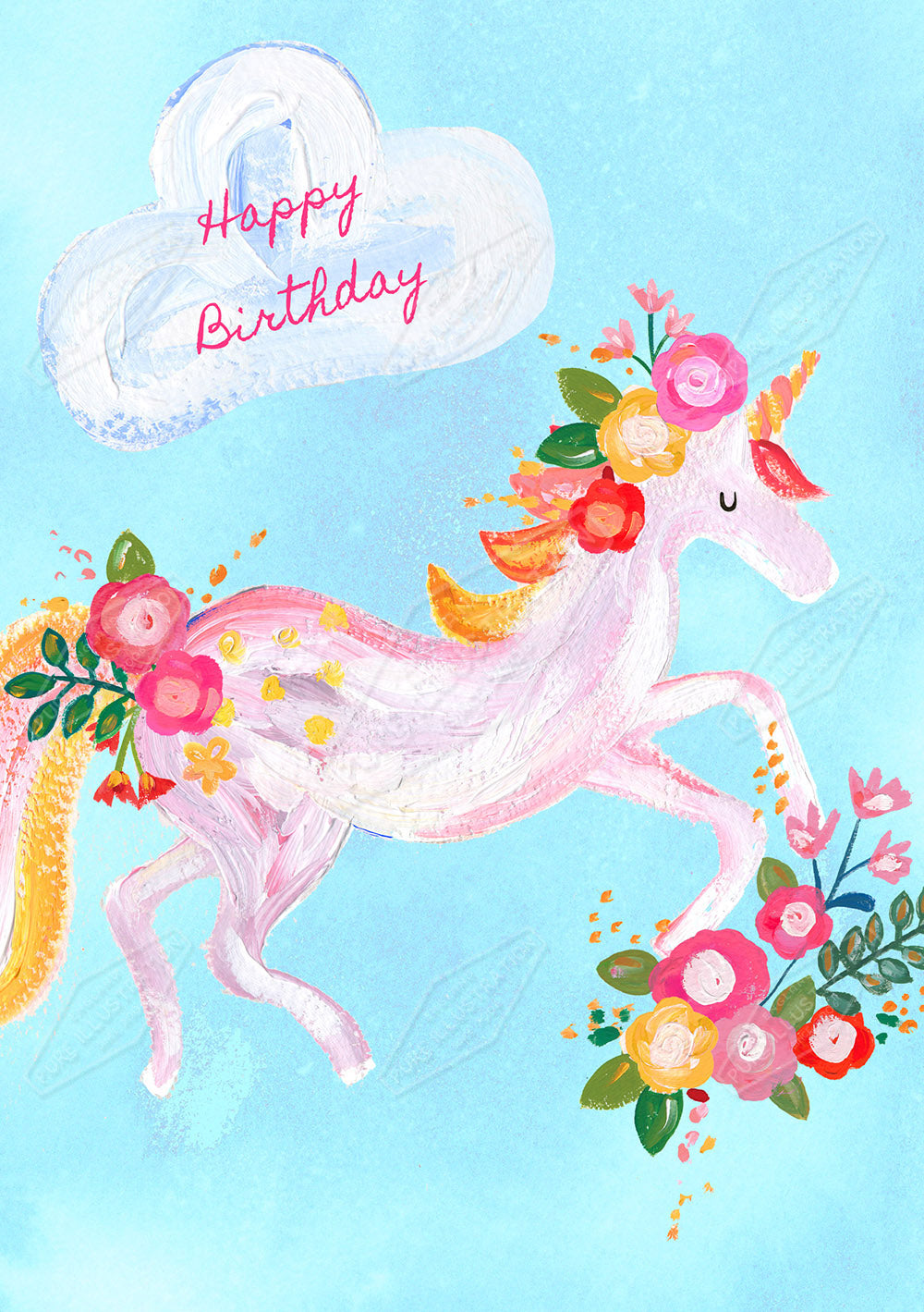 00033184KSP- Kerry Spurling is represented by Pure Art Licensing Agency - Birthday Greeting Card Design
