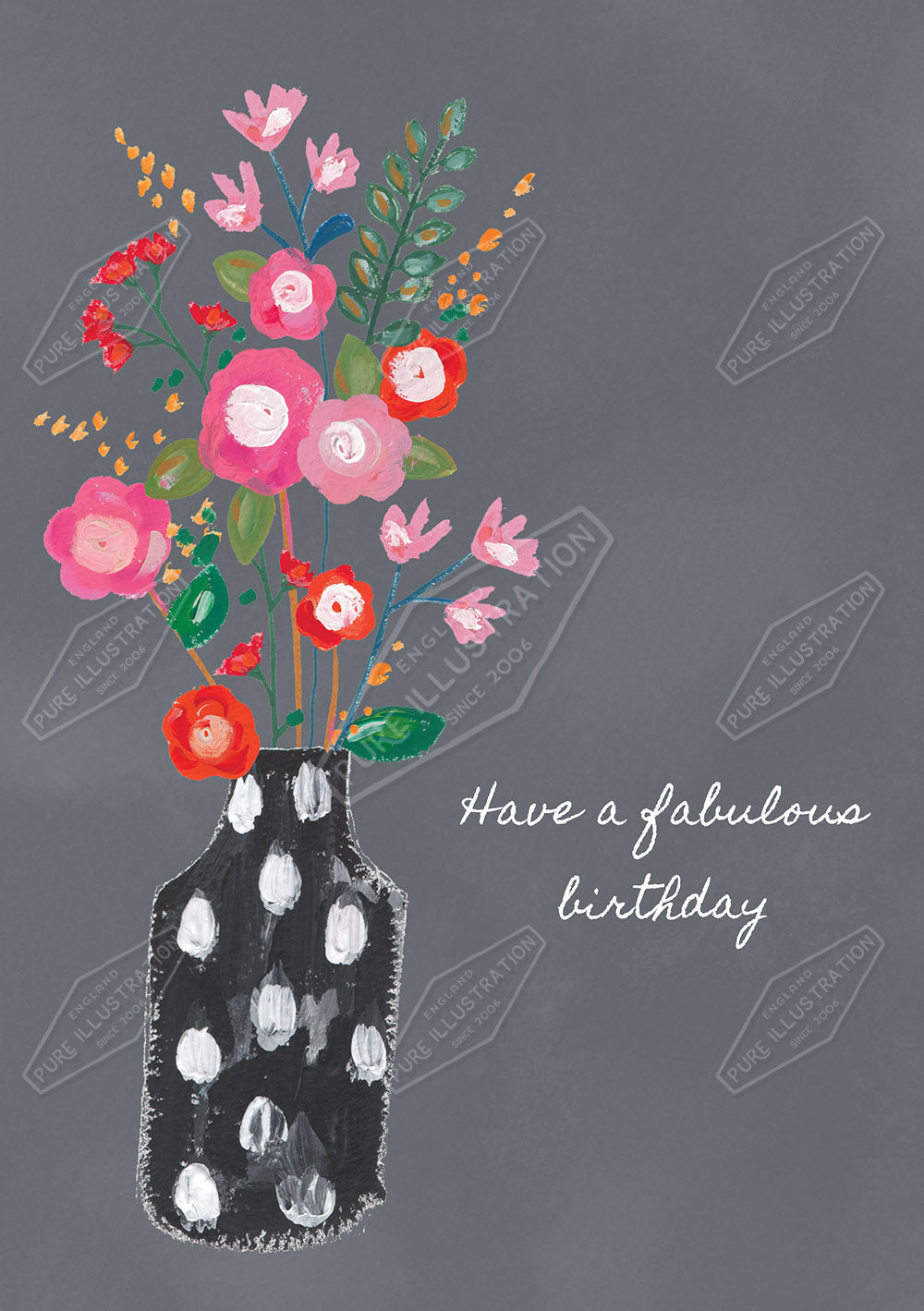 00033187KSP- Kerry Spurling is represented by Pure Art Licensing Agency - Birthday Greeting Card Design