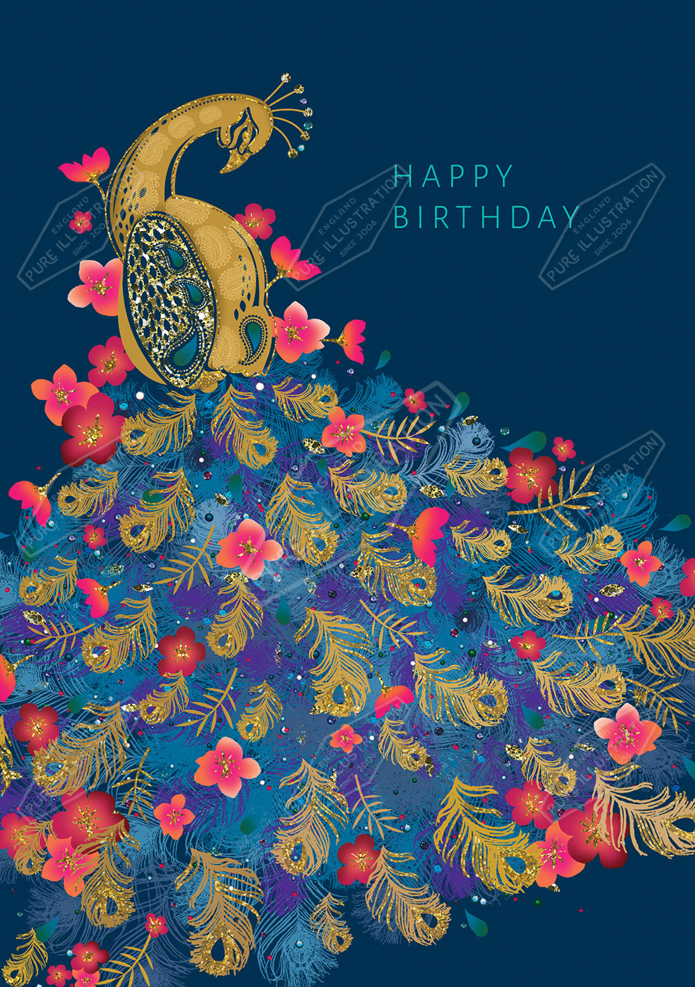 00033194KSP- Kerry Spurling is represented by Pure Art Licensing Agency - Birthday Greeting Card Design