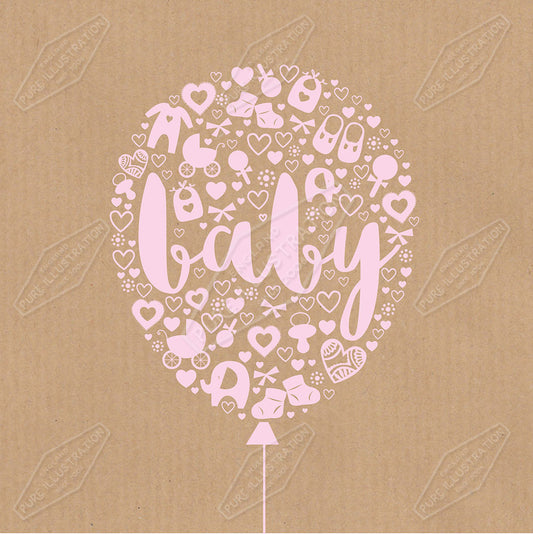 00033206AMC - Amanda McDonough is represented by Pure Art Licensing Agency - New Baby Greeting Card Design