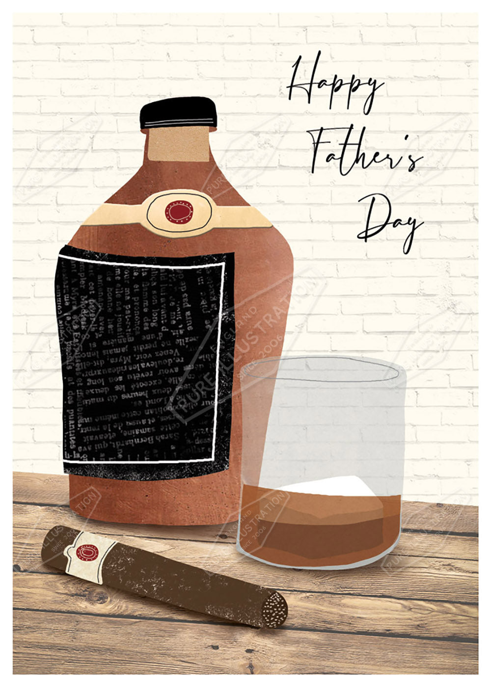 Father's Day Whisky & Cigars Illustration by Cory Reid for Pure Art Licensing Agency and Surface Design Studio