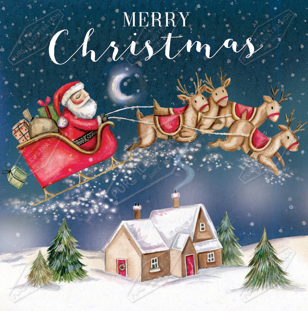 00033207DEV - Deva Evans is represented by Pure Art Licensing Agency - Christmas Greeting Card Design