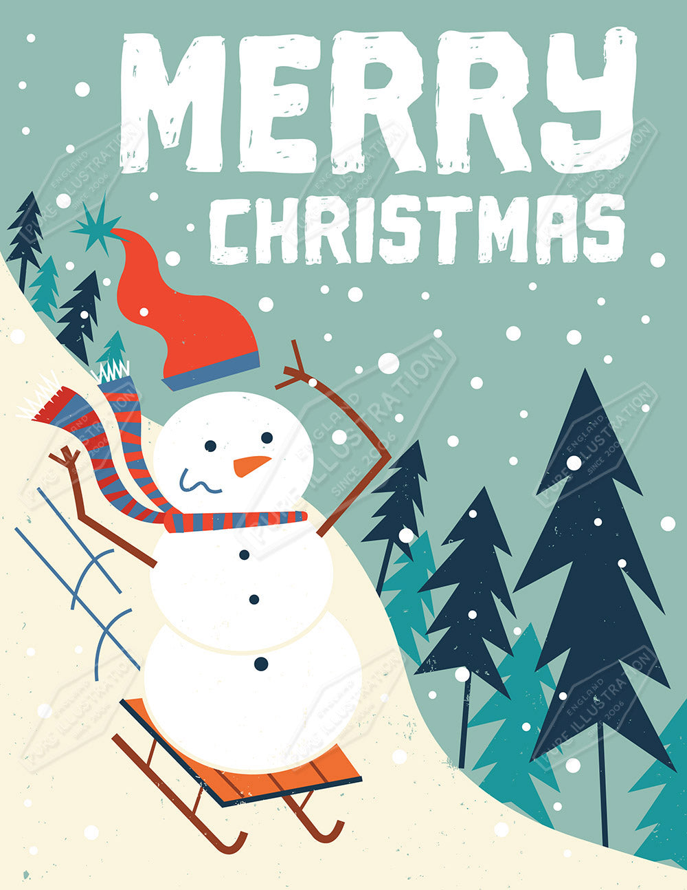 00033429RSW - Luke Swinney is represented by Pure Art Licensing Agency - Christmas Greeting Card Design