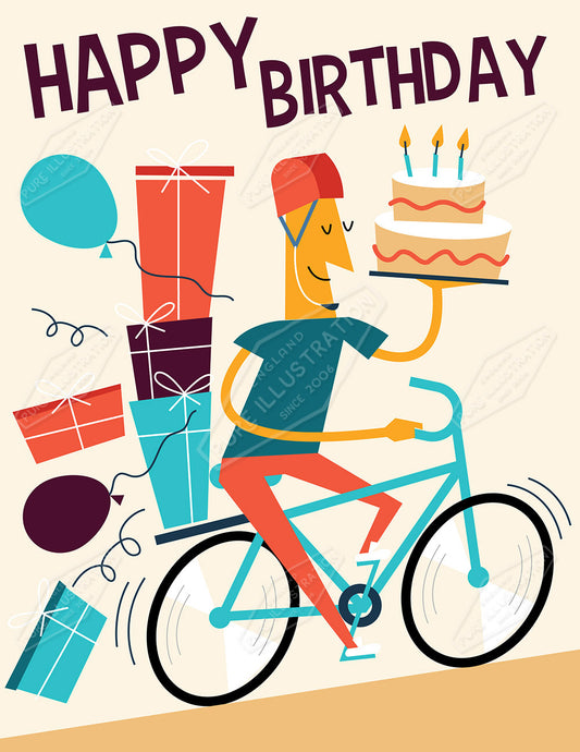 00033433RSW - Luke Swinney is represented by Pure Art Licensing Agency - Birthday Greeting Card Design