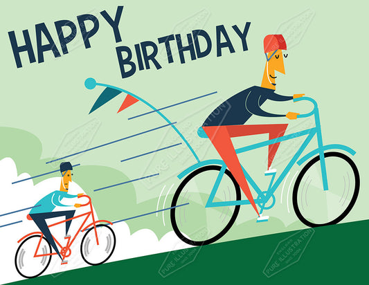 00033436RSW - Luke Swinney is represented by Pure Art Licensing Agency - Birthday Greeting Card Design
