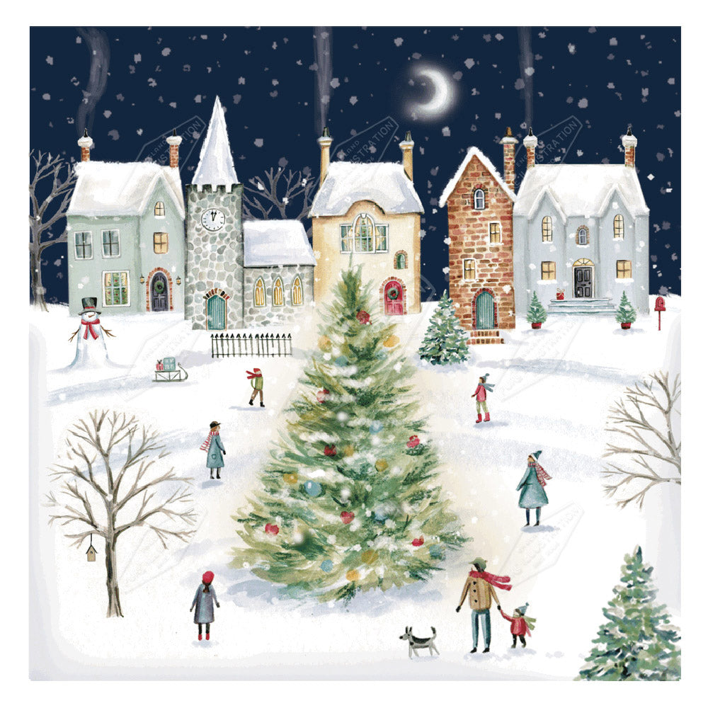 00033475DEV - Deva Evans is represented by Pure Art Licensing Agency - Christmas Greeting Card Design