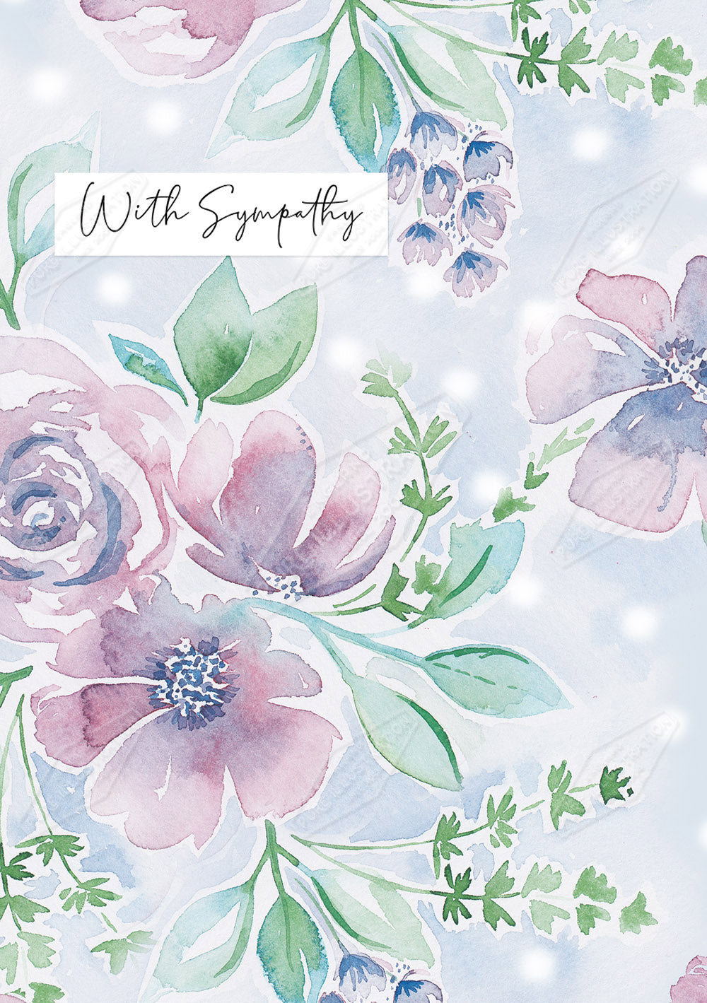 00033498KSP- Kerry Spurling is represented by Pure Art Licensing Agency - Sympathy Greeting Card Design