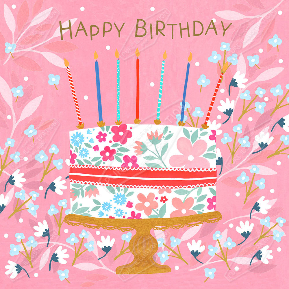 00033574SSN- Sian Summerhayes is represented by Pure Art Licensing Agency - Birthday Greeting Card Design