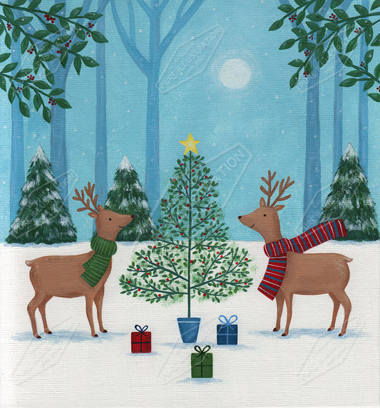 00033636AAI - Christmas Deer - Pure International Art Licensing Agents