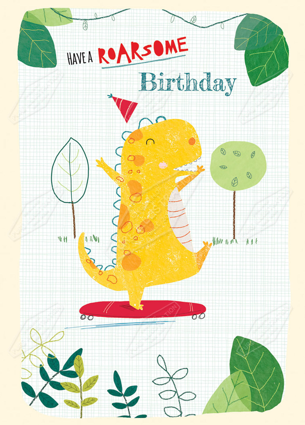 Roarsome Birthday Dinoasur by Cory Reid for Pure Art Licensing Agency & Surface Design Studio