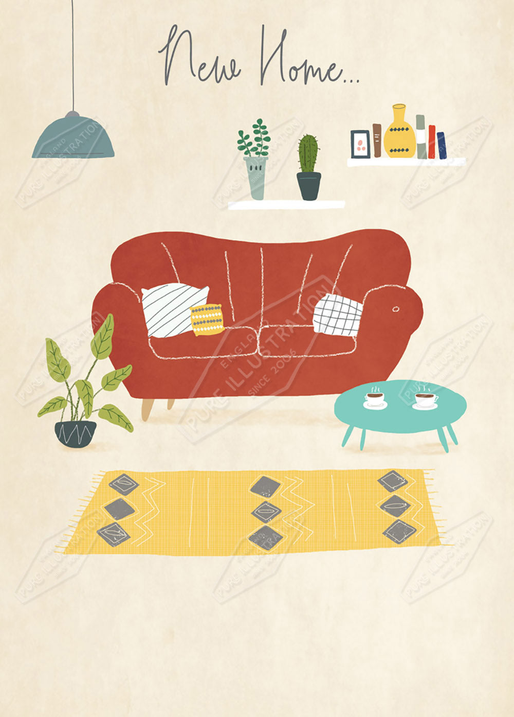 New Home Illustration by Cory Reid for Pure Art Licensing Agency & Surface Design Studio