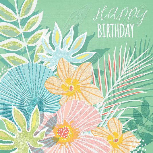Birthday Flowers Design by Gill Eggleston for Pure Art Licensing Agency & Surface Design Studio