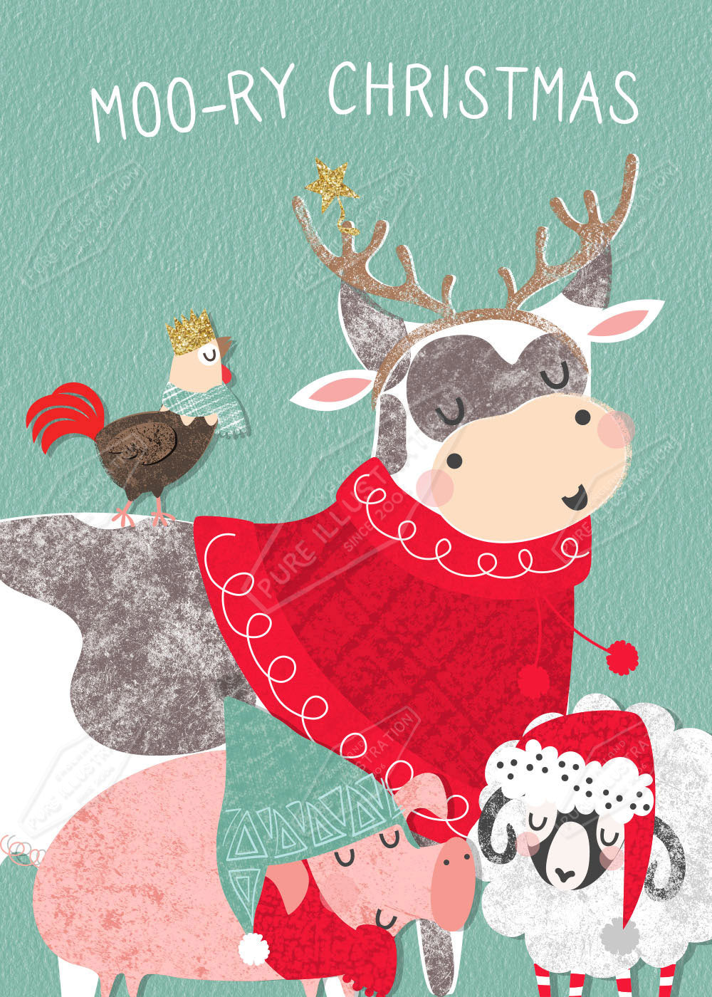 Christmas Farm Yard Characters Design by Gill Eggleston for Pure Art Licensing Agency & Surface Design Studio