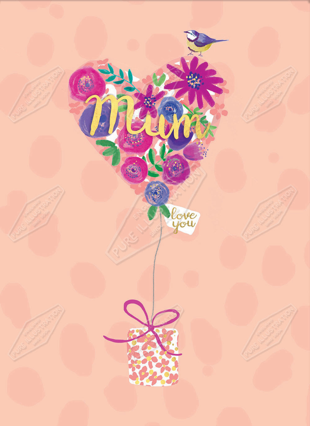 00033904SLA- Sarah Lake is represented by Pure Art Licensing Agency - Mother's Day Greeting Card Design