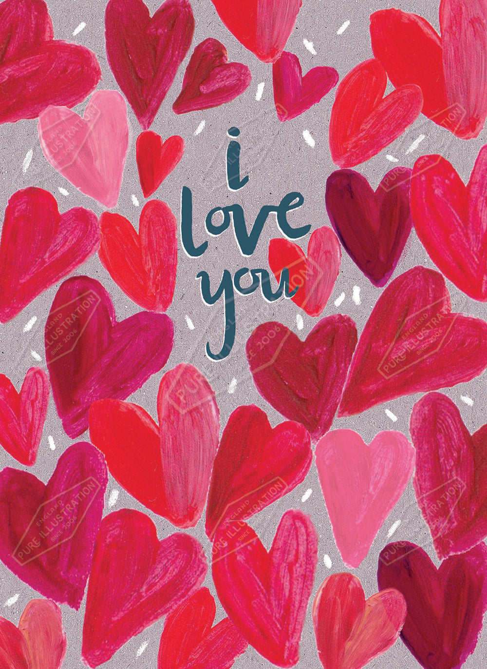 00033906SLA- Sarah Lake is represented by Pure Art Licensing Agency - Valentine's Day Greeting Card Design
