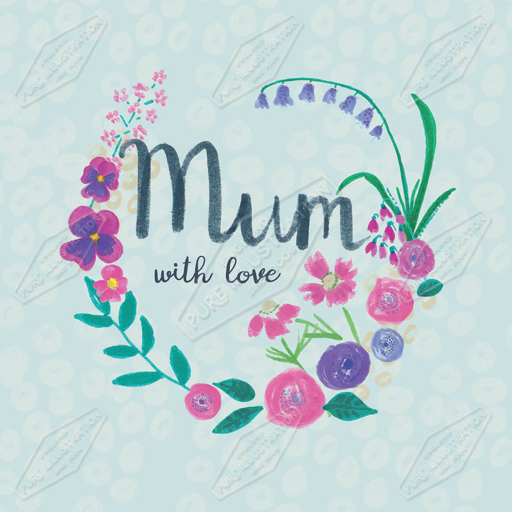 00033909SLA- Sarah Lake is represented by Pure Art Licensing Agency - Mother's Day Greeting Card Design