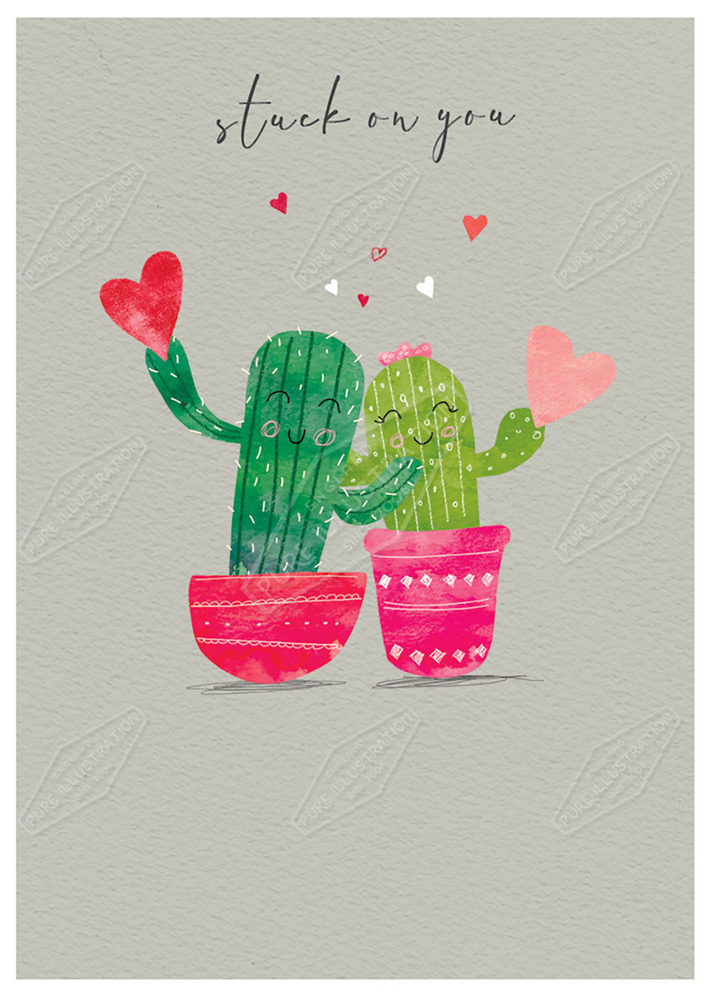 Valentines / Anniversary Greeting Card Design Illustration by Cory Reid for Pure Art Licensing Agency & Surface Design Studio