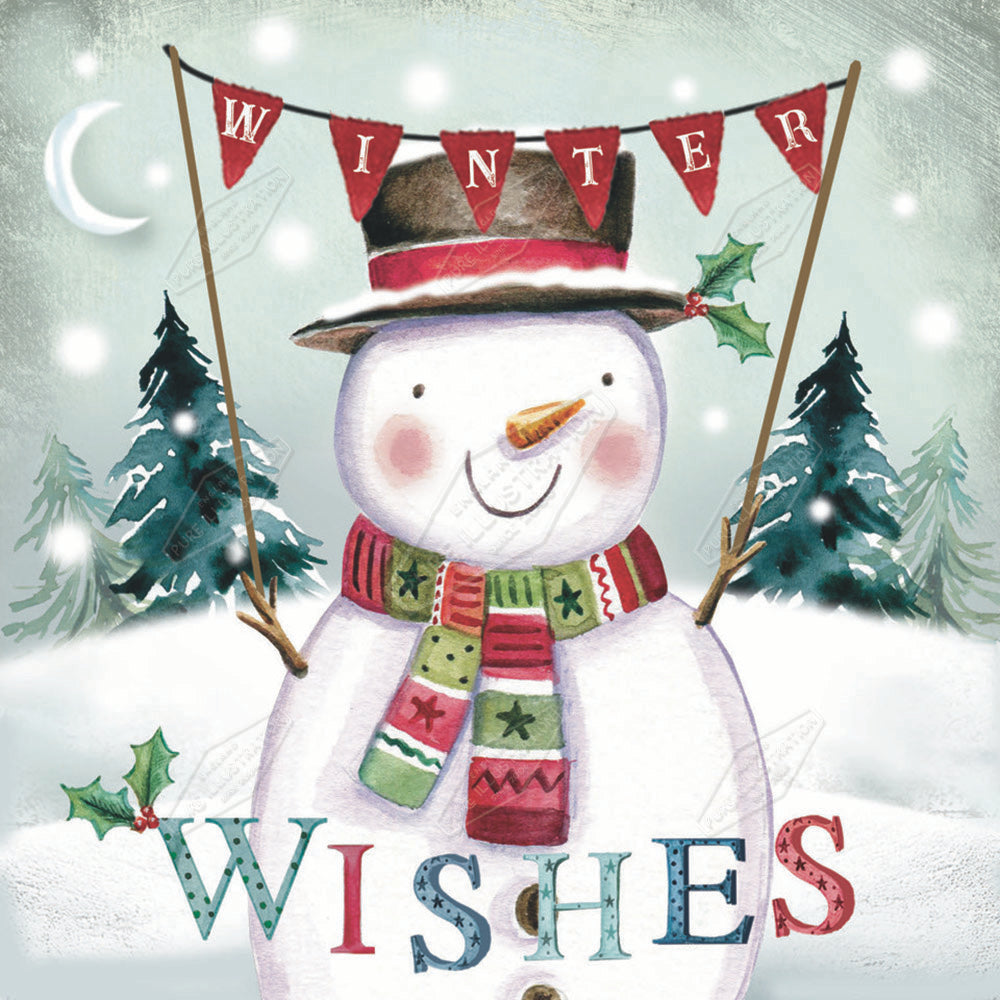 00034032DEV - Deva Evans is represented by Pure Art Licensing Agency - Christmas Greeting Card Design