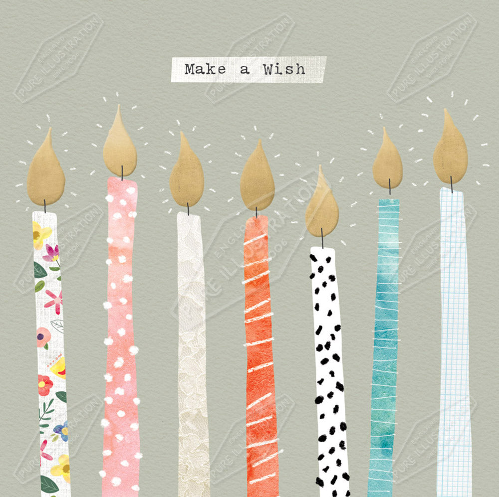 Birthday Candles Greeting Card Design by Cory Reid - Pure Art Licensing Agency & Surface Design Studio