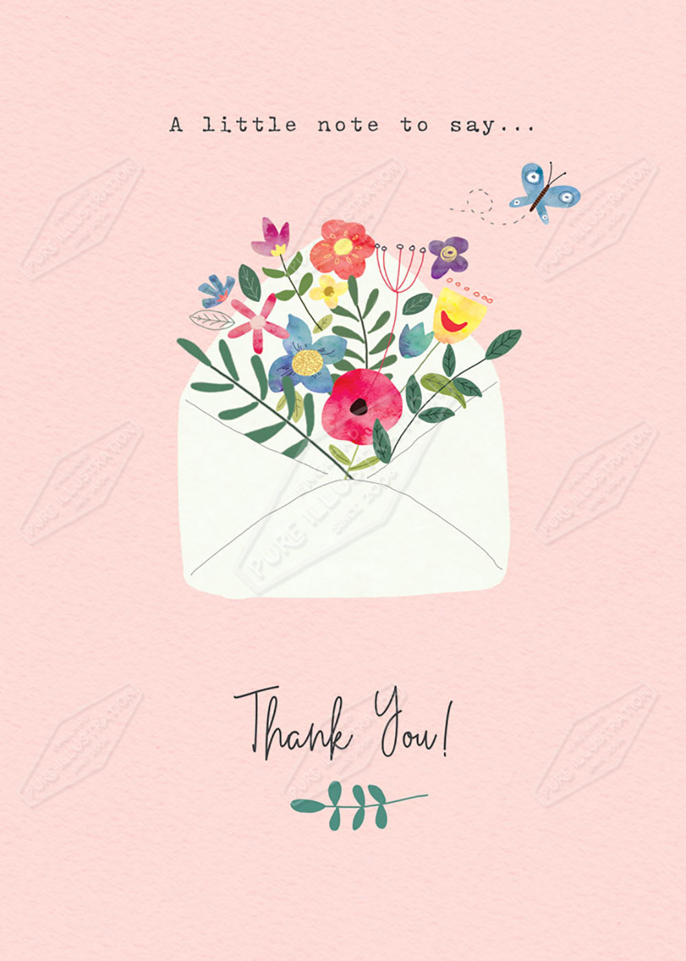 Thank You Greeting Card Illustration by Cory Reid - Pure Art Licensing Agency & Surface Design Studio