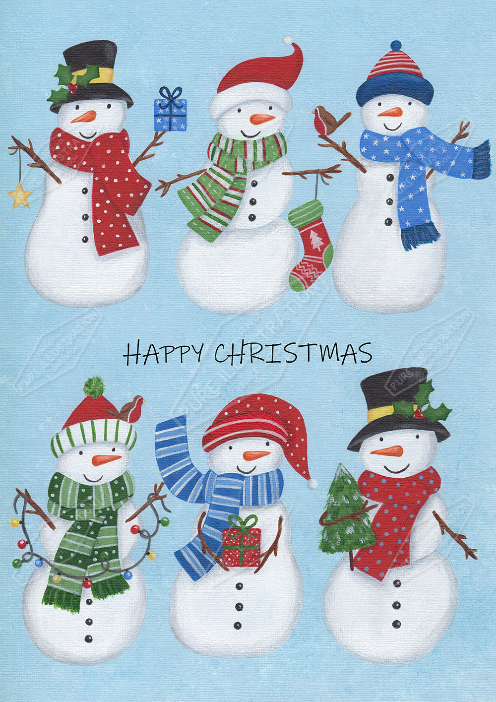 00034069AAI - Snowmen Greeting Card Design - Pure Art Licensing Agency