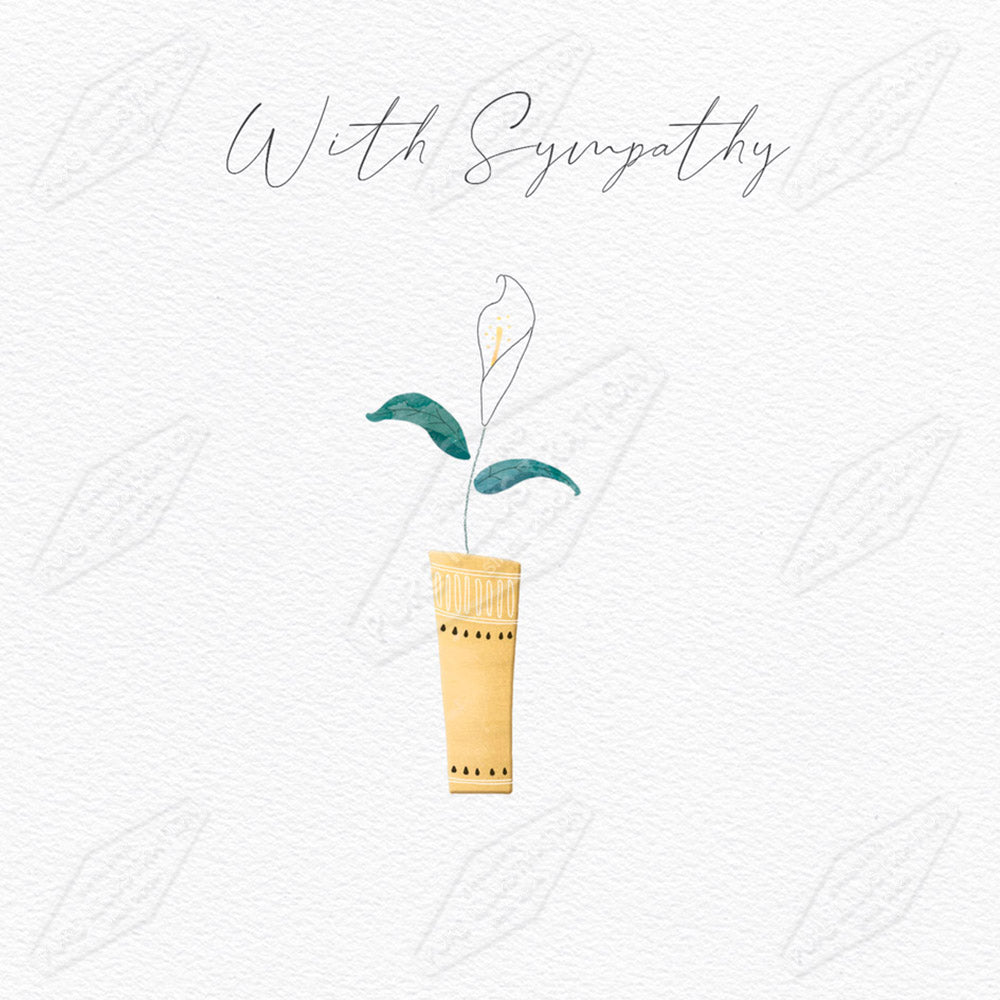 Sympathy Flower Greeting Card Design by Cory Reid - Pure Art Licensing Agency & Surface Design Studio