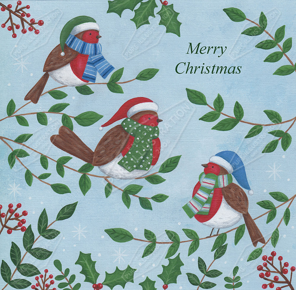 00034176AAI - Christmas Robins - Anna Aitken - Pure Art Licensing Agents