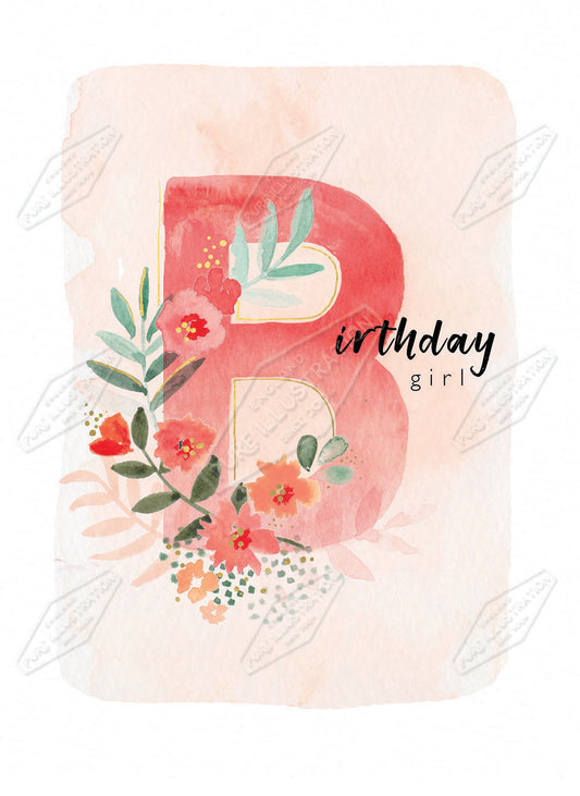 00034215SLA- Sarah Lake is represented by Pure Art Licensing Agency - Birthday Greeting Card Design