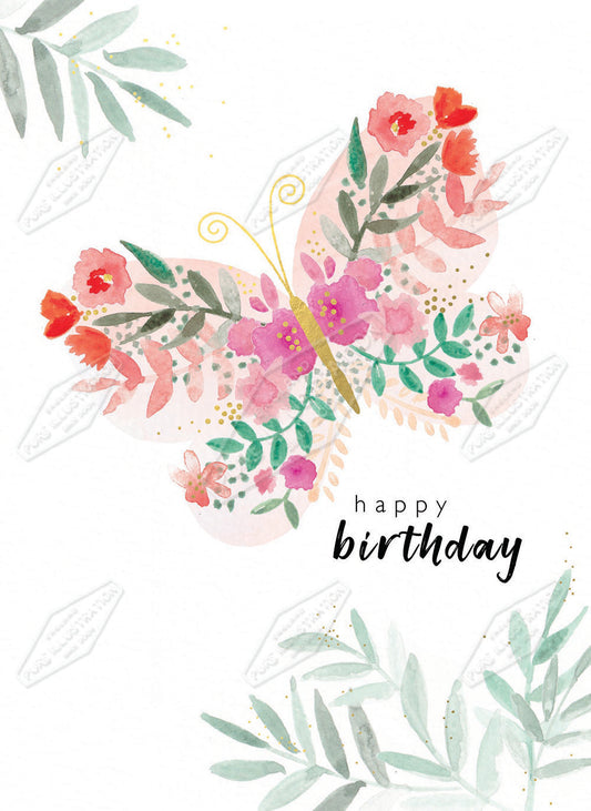 00034219SLA- Sarah Lake is represented by Pure Art Licensing Agency - Birthday Greeting Card Design