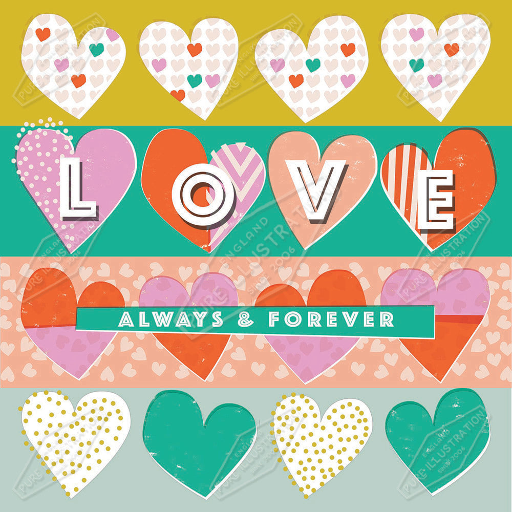 00034227SLA- Sarah Lake is represented by Pure Art Licensing Agency - Valentine's Greeting Card Design