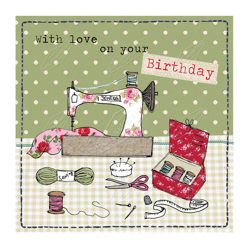 00034254DEV - Deva Evans is represented by Pure Art Licensing Agency - Birthday Greeting Card Design
