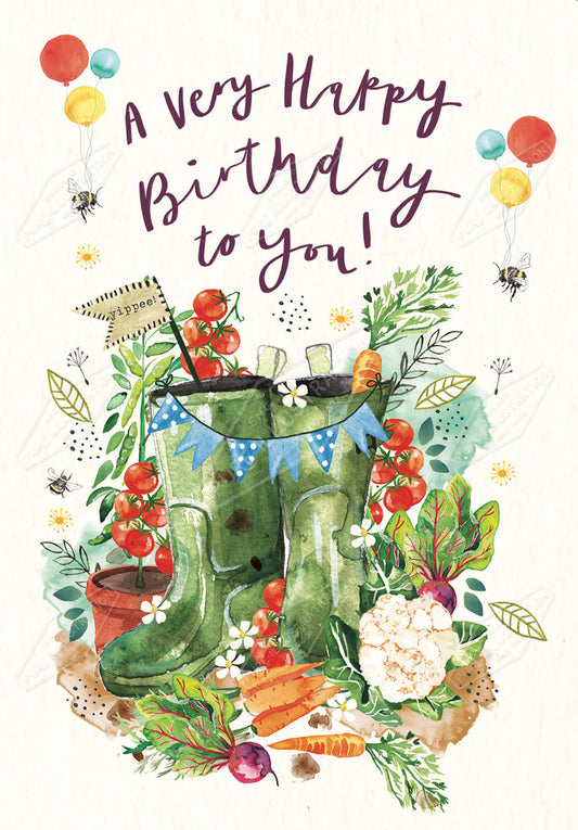 00034345EST- Emily Stalley is represented by Pure Art Licensing Agency - Birthday Greeting Card Design