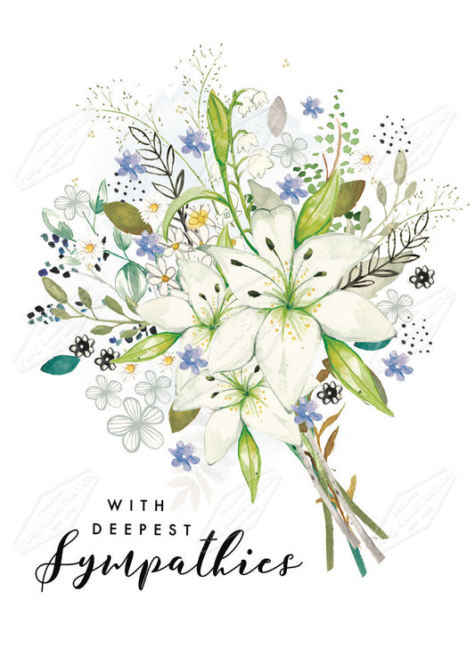 00034352EST- Emily Stalley is represented by Pure Art Licensing Agency - Sympathy Greeting Card Design